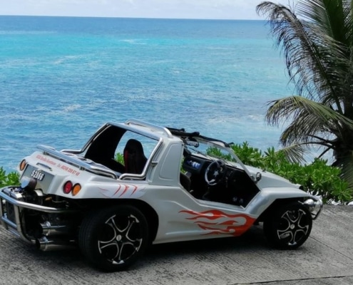 Beach Buggy for island tour on the Seychelles