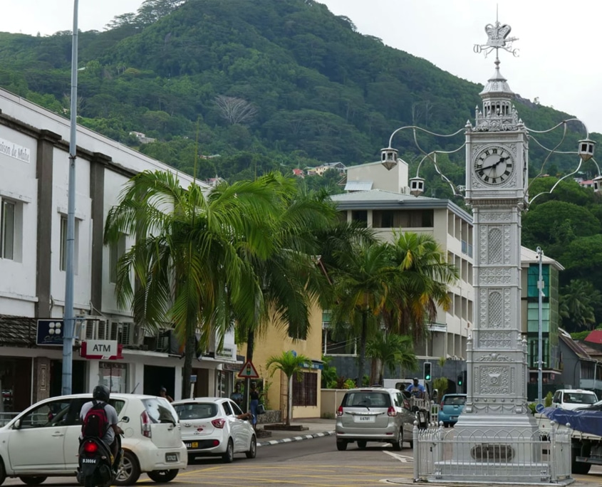 Uhrturm Stadtrundfahrt Victoria Seychellen