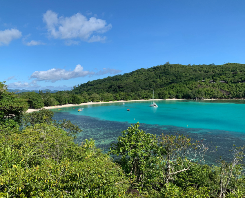 Vista di Port Launay, Seychelles