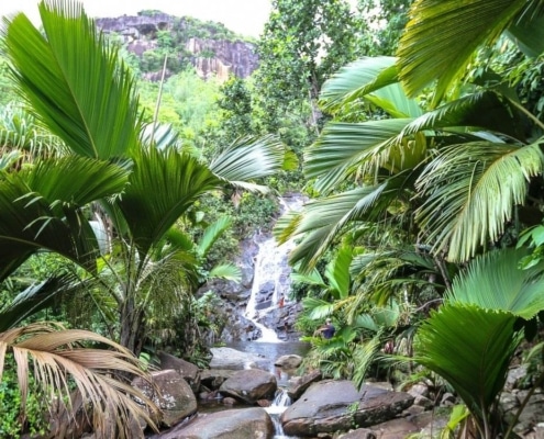 Sauzier vattenfall Seychellerna